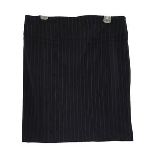 NEW EXPRESS Navy Pinstripe Pencil Skirt Belted Career‎ Business Size 12